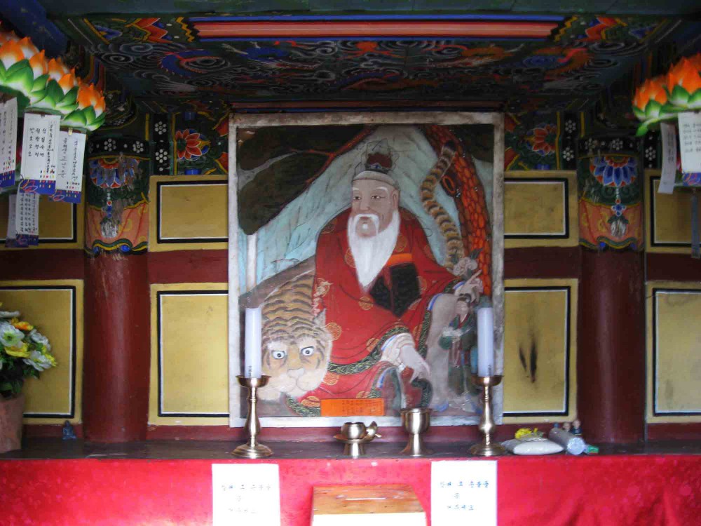 20131108-5.3g1 '산신각'에 모신 호랑이를 부리는 산신 @개심사.jpg