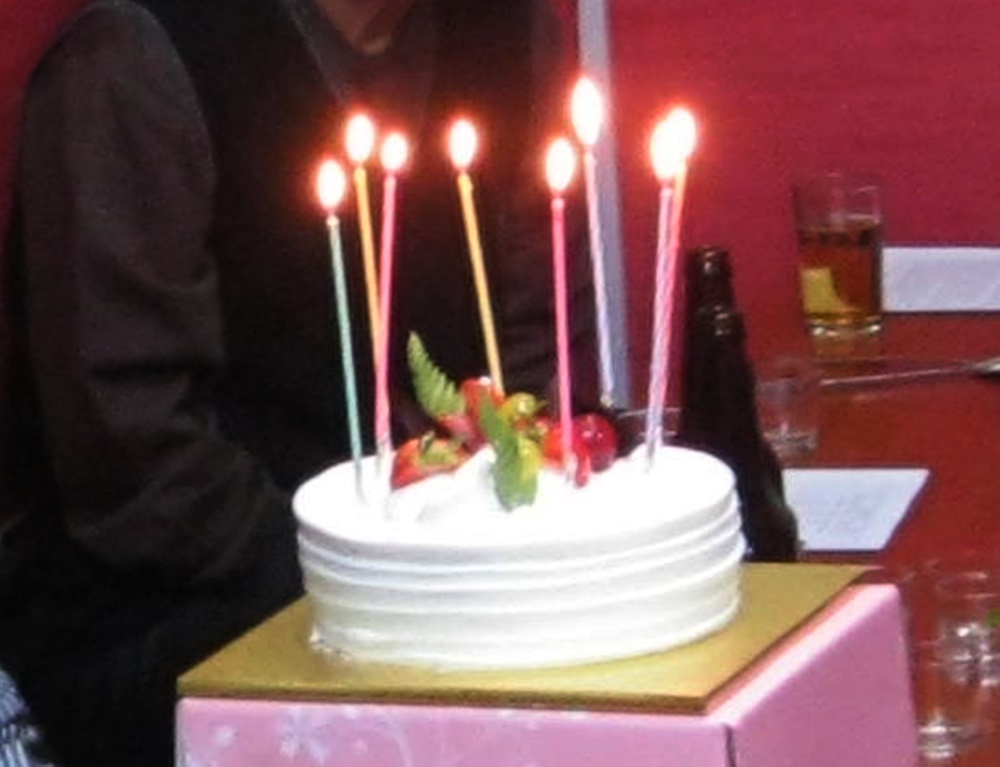 20140314-2.1 김용선 동문 8순잔치 - 축하케이크에 촛불 @토속정.JPG